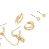 357-gold-plated-cubic-zirconia-huggie-chain-earrings-5-pack-3.webp Gold Plated Cubic Zirconia Huggie & Chain Earrings 5-Pack
