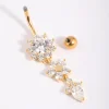 36-gold-plated-titanium-floral-belly-bar-2.webp Gold Plated Titanium Floral Belly Bar