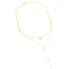 Gold Plated Cubic Zirconia Layered Y-Necklace