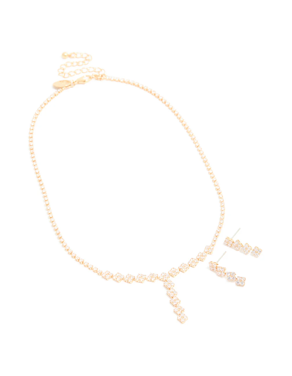 365-gold-plated-cubic-zirconia-necklace-drop-earrings-set-3.webp Gold Plated Cubic Zirconia Necklace & Drop Earrings Set