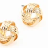37-gold-textured-knot-stud-earrings-4.webp Gold Textured Knot Stud Earrings