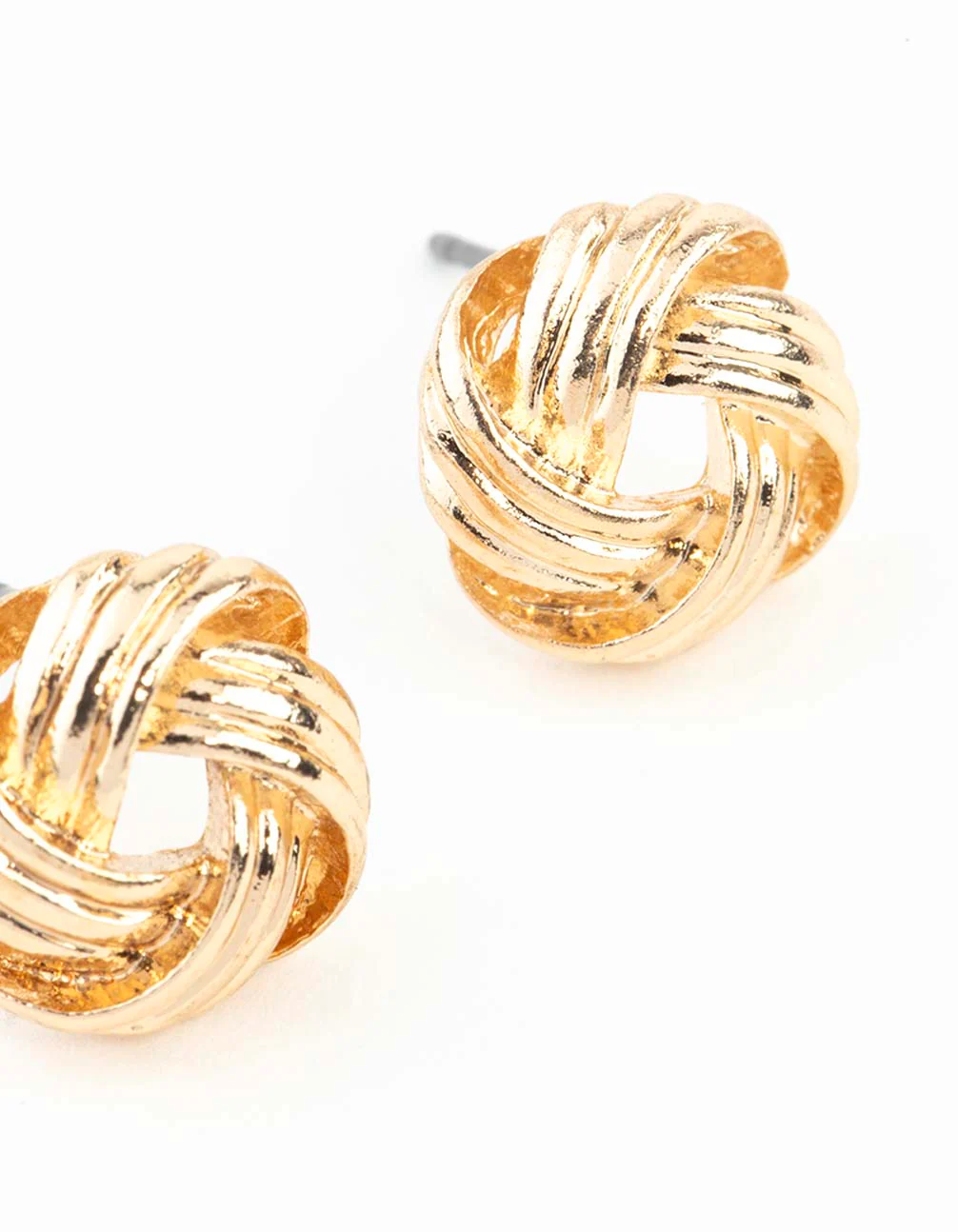 37-gold-textured-knot-stud-earrings-4.webp Gold Textured Knot Stud Earrings