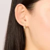 Gold Plated Cubic Zirconia Trio Stud & Huggie Earrings 2-Pack