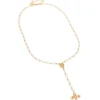 376-gold-plated-dainty-beaded-rosary-cross-y-necklace-2.webp Gold Plated Dainty Beaded Rosary Cross Y-Necklace