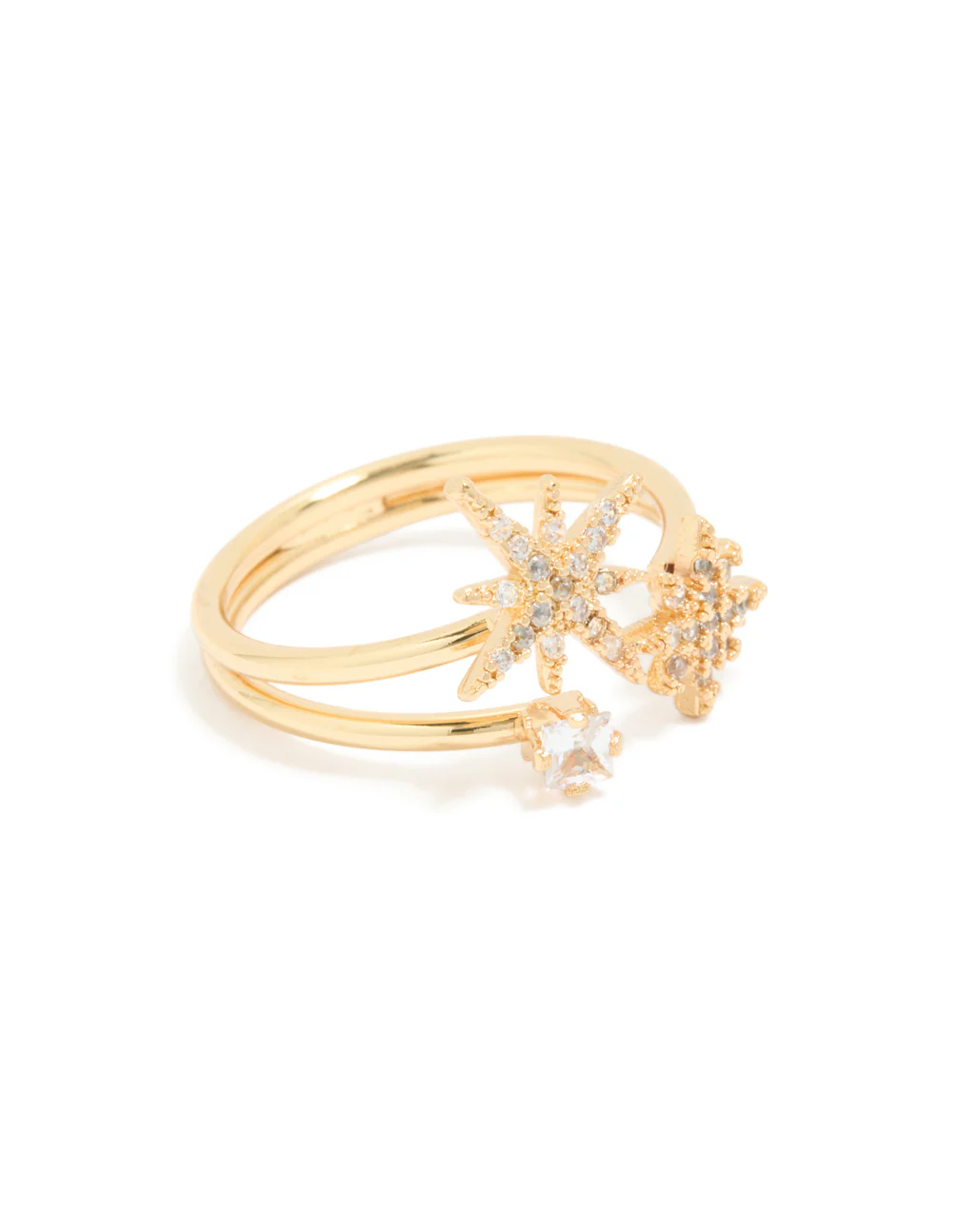 379-gold-plated-diamante-celestial-layered-ring-2.webp Gold Plated Diamante Celestial Layered Ring