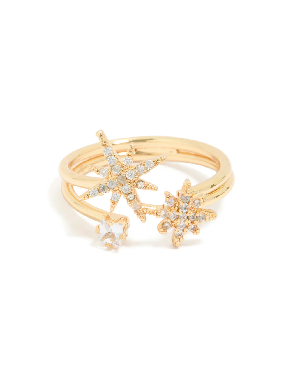 379-gold-plated-diamante-celestial-layered-ring-5.webp Gold Plated Diamante Celestial Layered Ring