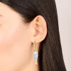 38-gold-white-blue-striped-fish-huggie-earrings-1.webp Gold White & Blue Striped Fish Huggie Earrings