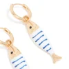 38-gold-white-blue-striped-fish-huggie-earrings-5.webp Gold White & Blue Striped Fish Huggie Earrings