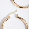 Gold Plated Large Hoop Earrings
