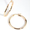 Gold Plated Large Hoop Earrings