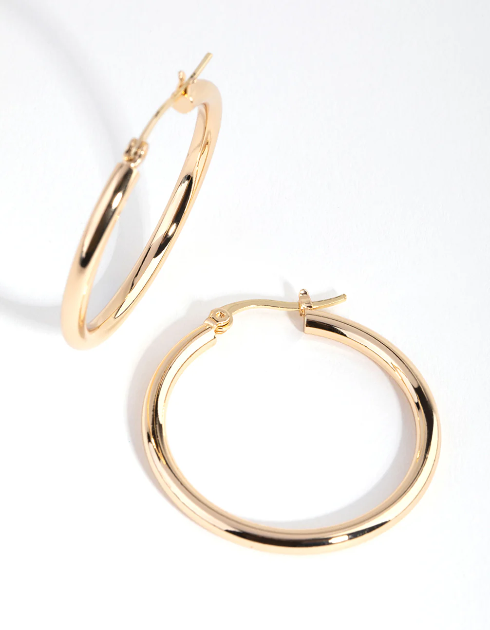 Gold Plated Large Hoop Earrings