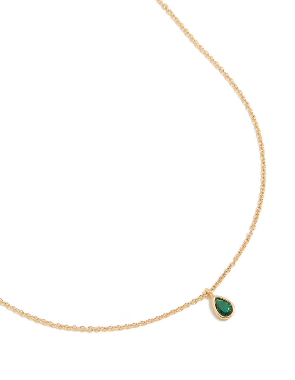 392-gold-plated-may-emerald-birthstone-necklace-2.webp Gold Plated May Emerald Birthstone Necklace