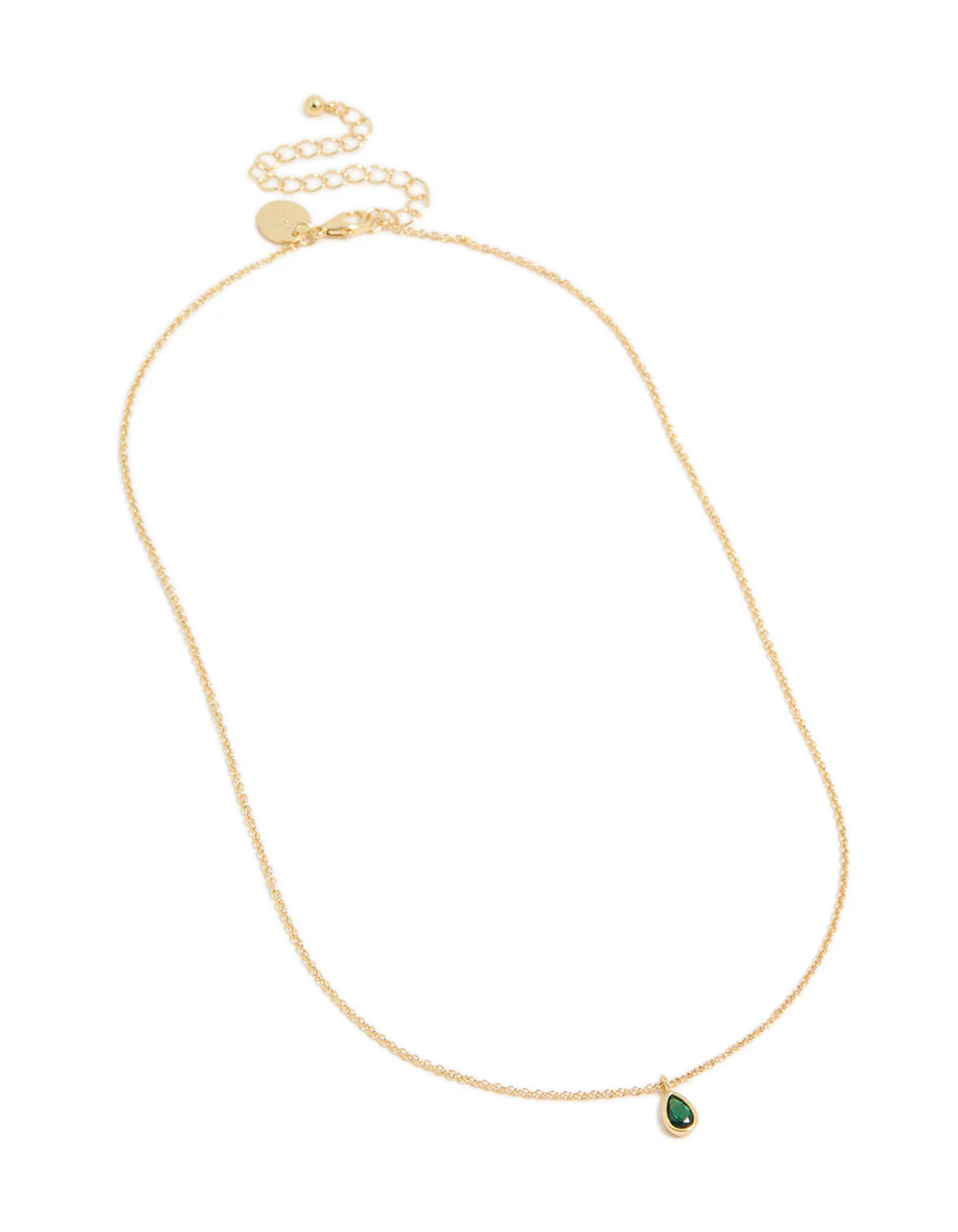 392-gold-plated-may-emerald-birthstone-necklace-4.webp Gold Plated May Emerald Birthstone Necklace