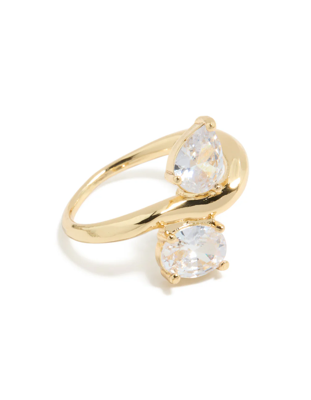 393-gold-plated-modern-double-clear-cubic-zirconia-ring-2.webp Gold Plated Modern Double Clear Cubic Zirconia Ring
