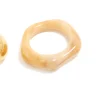 Waterproof Gold Plated Stainless Steel & Acrylic Stacking Rings 3-Pack