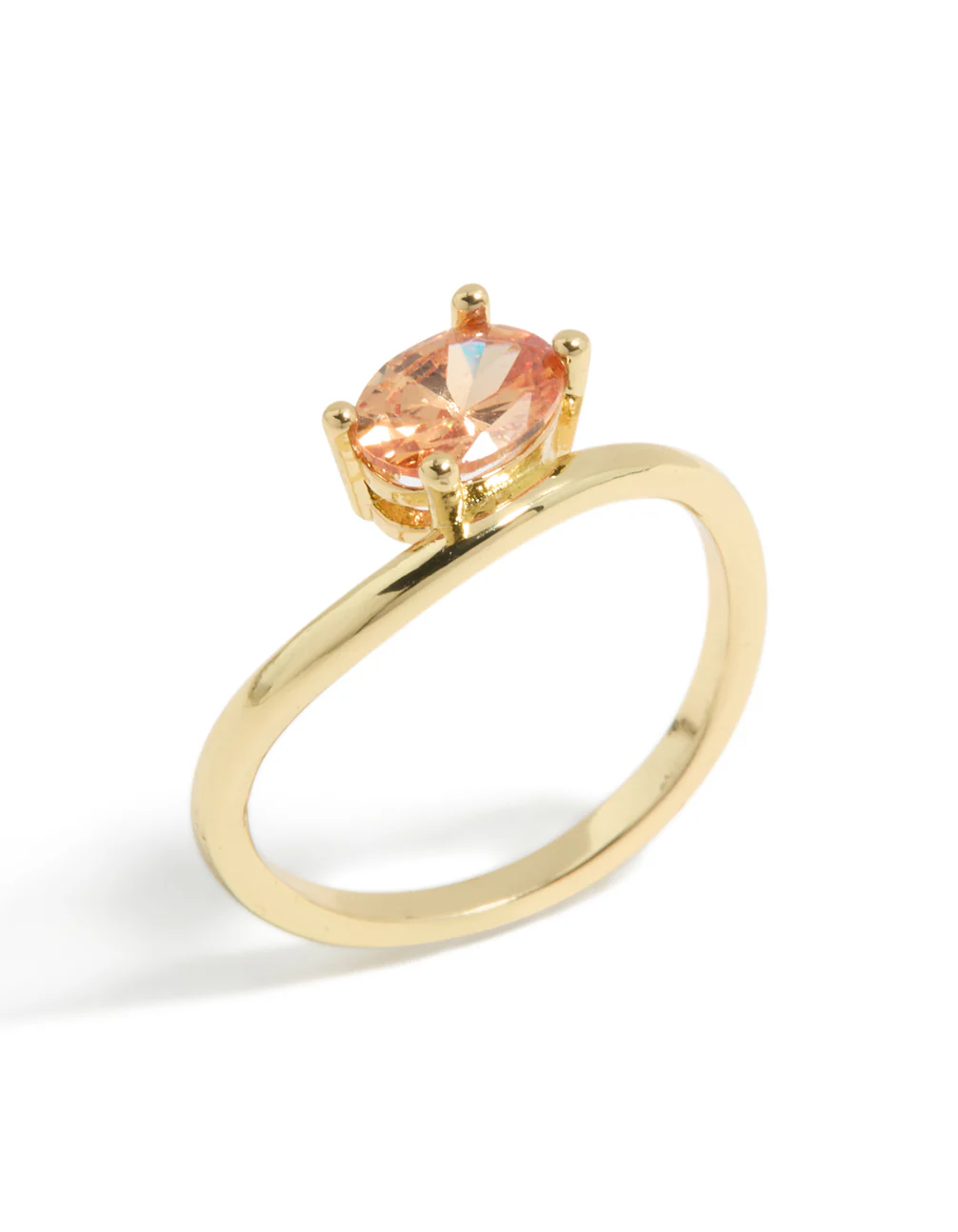 405-gold-plated-peach-cubic-zirconia-ring-4.webp Gold Plated Peach Cubic Zirconia Ring