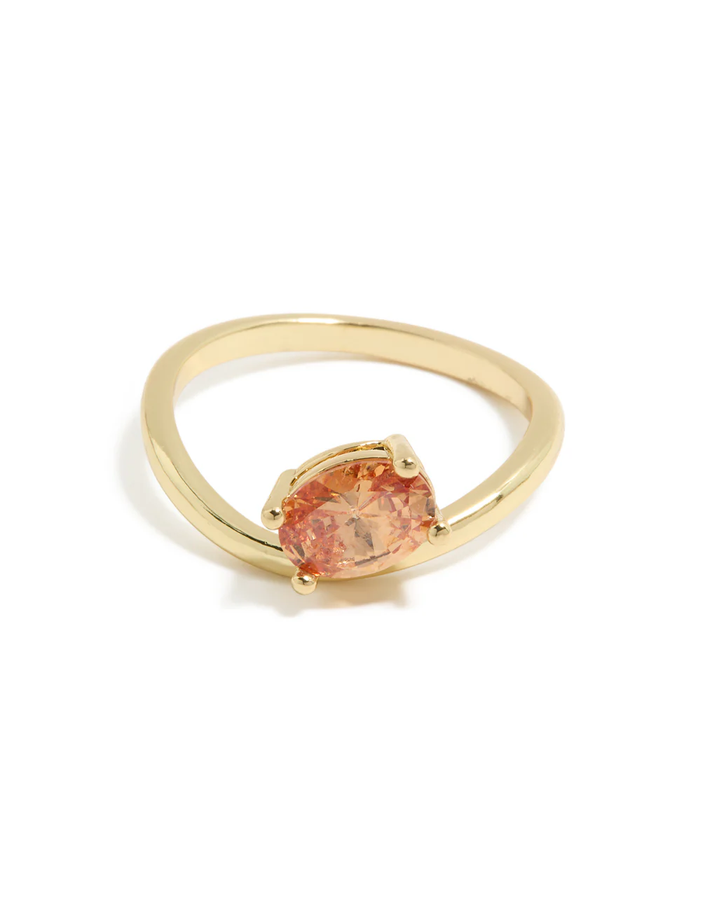 405-gold-plated-peach-cubic-zirconia-ring-5.webp Gold Plated Peach Cubic Zirconia Ring