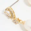 411-gold-plated-pearl-pear-diamante-drop-earrings-4.webp Gold Plated Pearl Pear Diamante Drop Earrings