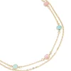 413-gold-plated-pink-blue-stones-layered-necklace-1.webp Gold Plated Pink & Blue Stones Layered Necklace