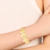 Gold Plated Shell Statement Wrist Cuff