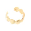 Gold Plated Shell Statement Wrist Cuff