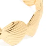 Gold Plated Shell Statement Wrist Cuff
