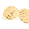 Gold Plated Shell Statement Wrist Cuff