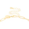 Gold Plated Statement Circle Charm Chain Necklace