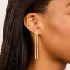 Gold Plated Statement Fringe Knot Earrings
