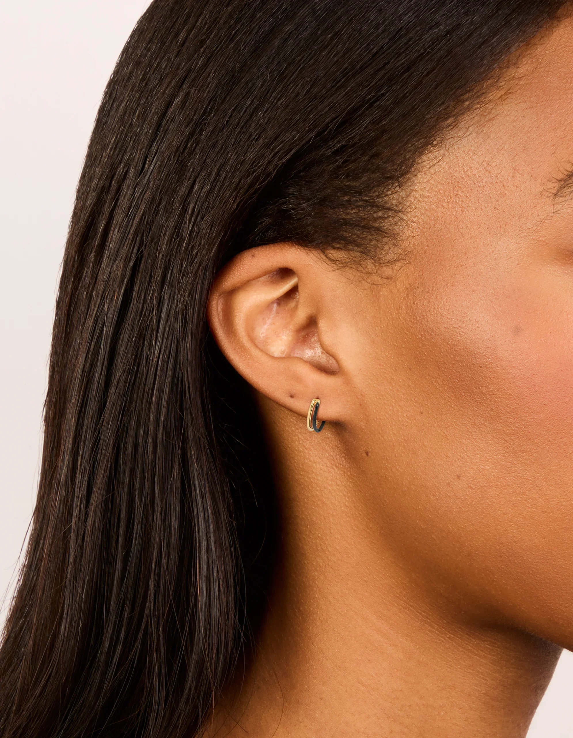 428-gold-plated-sterling-silver-black-enamel-double-hoop-earrings-1.webp Gold Plated Sterling Silver & Black Enamel Double Hoop Earrings