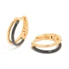 428-gold-plated-sterling-silver-black-enamel-double-hoop-earrings-2.webp Gold Plated Sterling Silver & Black Enamel Double Hoop Earrings