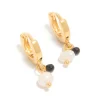 429-gold-plated-sterling-silver-pearl-drop-huggie-earrings-2.webp Gold Plated Sterling Silver & Pearl Drop Huggie Earrings