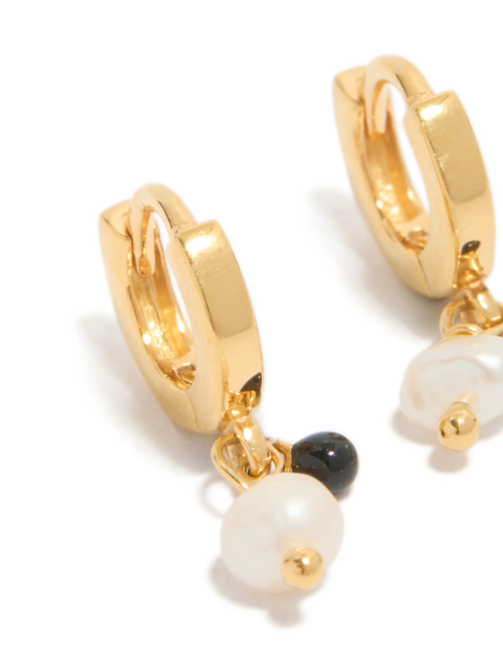 429-gold-plated-sterling-silver-pearl-drop-huggie-earrings-4.webp Gold Plated Sterling Silver & Pearl Drop Huggie Earrings