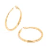 Gold Plated Surgical Steel  Crossover Hoop Earrings 40 MM