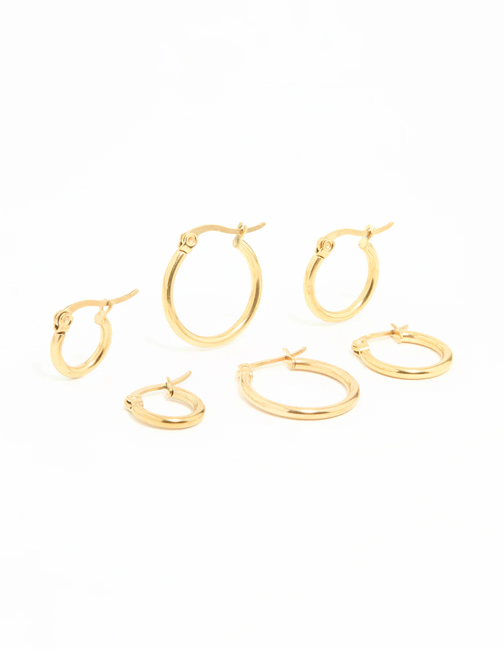 443-gold-plated-surgical-steel-clasp-hoop-earrings-2-pack-1.webp Gold Plated Surgical Steel Clasp Hoop Earrings 2-Pack