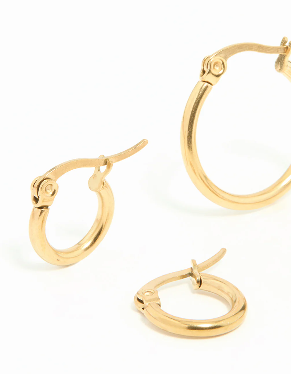 443-gold-plated-surgical-steel-clasp-hoop-earrings-2-pack-4.webp Gold Plated Surgical Steel Clasp Hoop Earrings 2-Pack