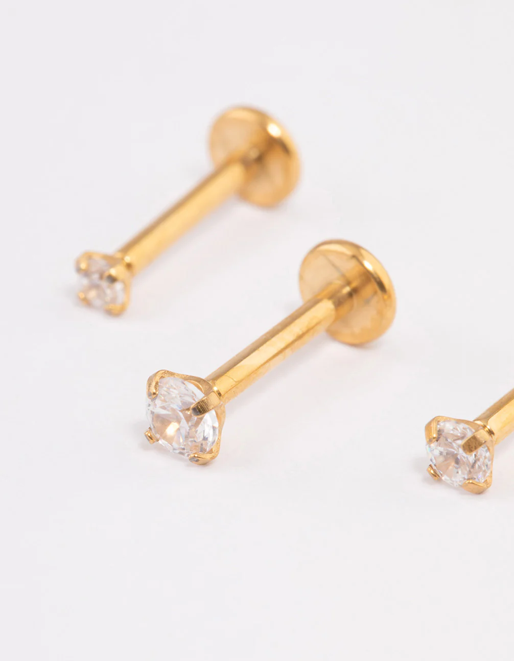 444-gold-plated-surgical-steel-cubic-zirconia-threadless-flat-back-studs-pack-2.webp Gold Plated Surgical Steel Cubic Zirconia Threadless Flat Back Studs Pack