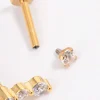 Gold Plated Surgical Steel Cubic Zirconia Crawler Flat Back Pack