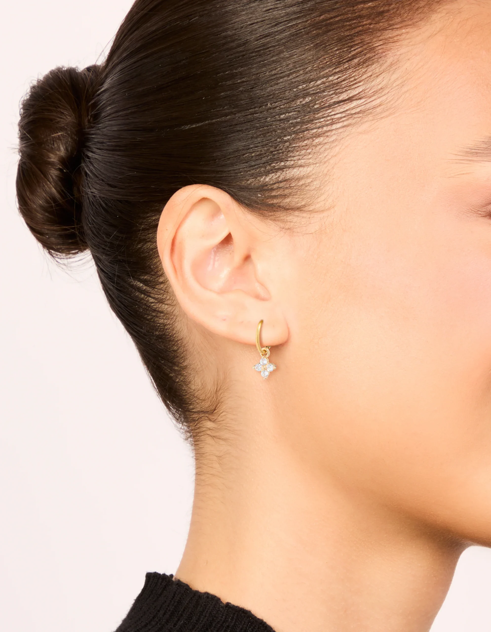 453-gold-plated-surgical-steel-cubic-zirconia-flower-sleeper-earrings-1.webp Gold Plated Surgical Steel Cubic Zirconia Flower Sleeper Earrings