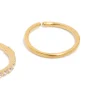 Gold Plated Surgical Steel Cubic Zirconia Hinged  & Plain Nose Rings 2-Pack
