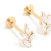458-gold-plated-surgical-steel-cubic-zirconia-mini-leaf-flat-back-earrings-2.webp Gold Plated Surgical Steel Cubic Zirconia Mini Leaf Flat Back Earrings