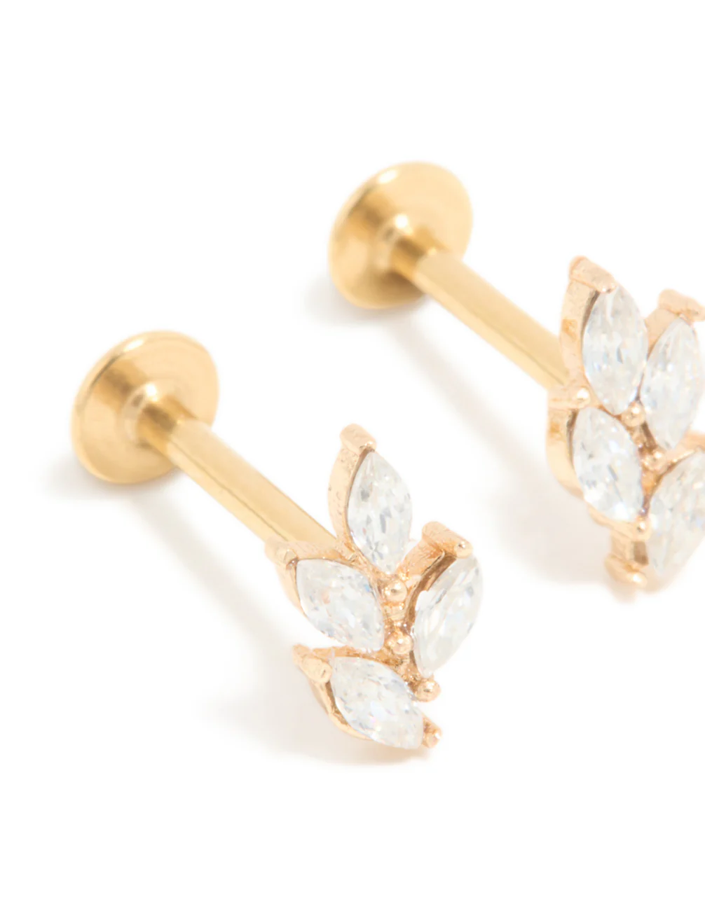 458-gold-plated-surgical-steel-cubic-zirconia-mini-leaf-flat-back-earrings-2.webp Gold Plated Surgical Steel Cubic Zirconia Mini Leaf Flat Back Earrings