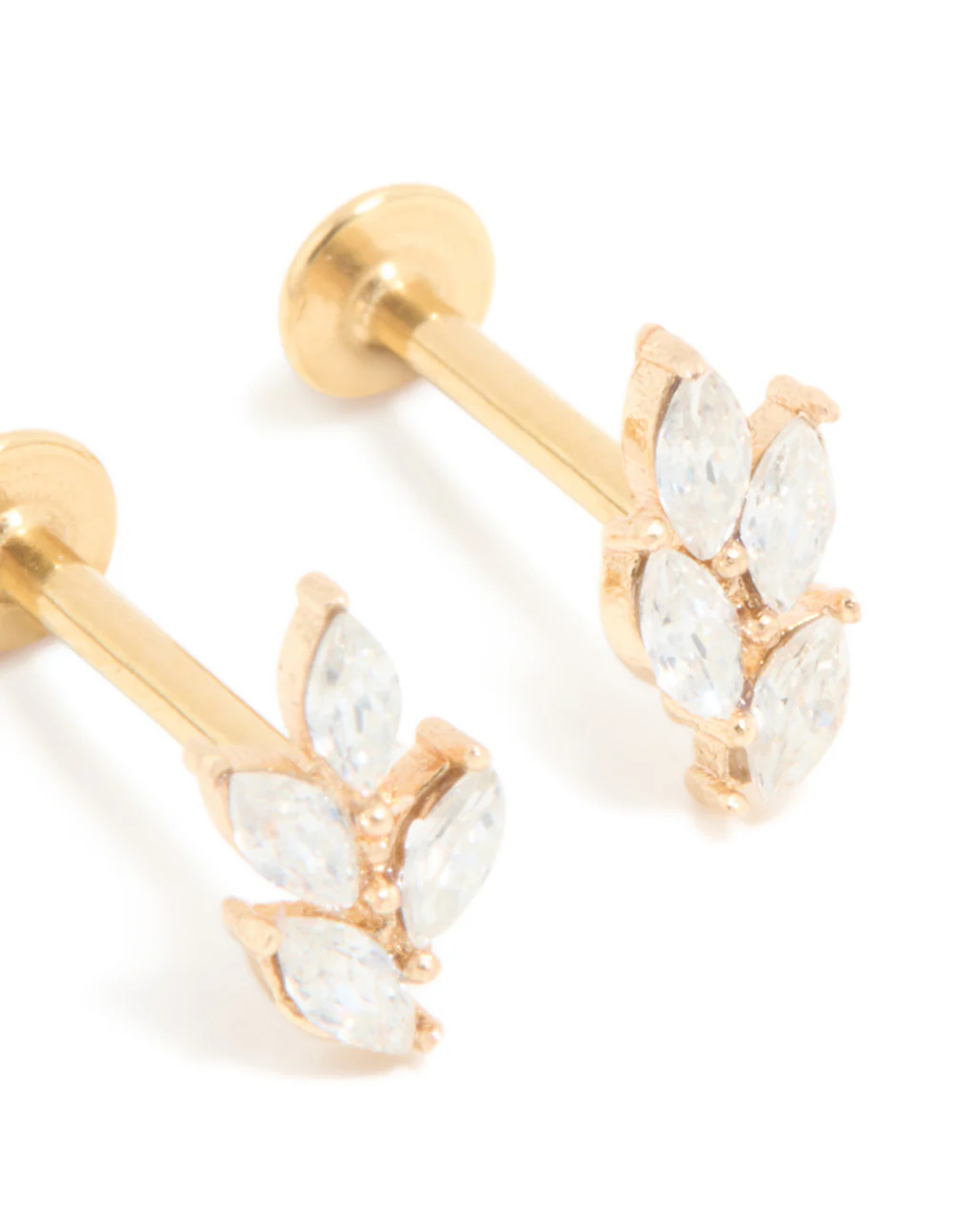 458-gold-plated-surgical-steel-cubic-zirconia-mini-leaf-flat-back-earrings-3.webp Gold Plated Surgical Steel Cubic Zirconia Mini Leaf Flat Back Earrings