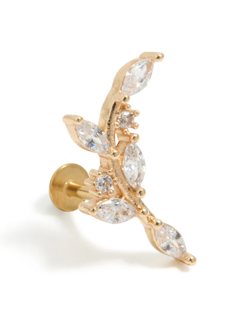 462-gold-plated-surgical-steel-curved-vine-single-flat-back-2.webp Gold Plated Surgical Steel Curved Vine Single Flat Back