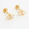 463-gold-plated-surgical-steel-double-bee-cubic-zirconia-flat-back-studs-2.webp Gold Plated Surgical Steel Double Bee Cubic Zirconia Flat Back Studs