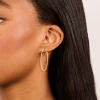 Gold Plated Surgical Steel Fine Hoop Earrings 40 MM