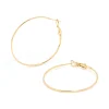 Gold Plated Surgical Steel Fine Hoop Earrings 40 MM