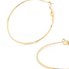 Gold Plated Surgical Steel Fine Hoop Earrings 40 MM