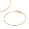 Gold Plated Surgical Steel Fine Hoop Earrings 40 MM