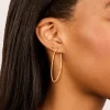 Gold Plated Surgical Steel Fine Hoop Earrings 50 MM